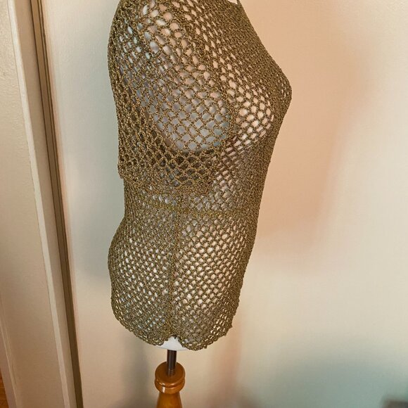 Bronze mesh short sleeved top - Picture 9 of 13